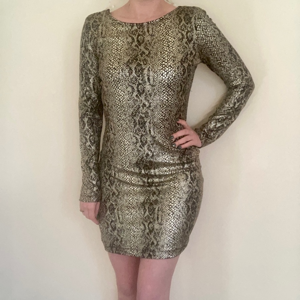 FREE SHIPPING - NWT Gold Cocktail Dress